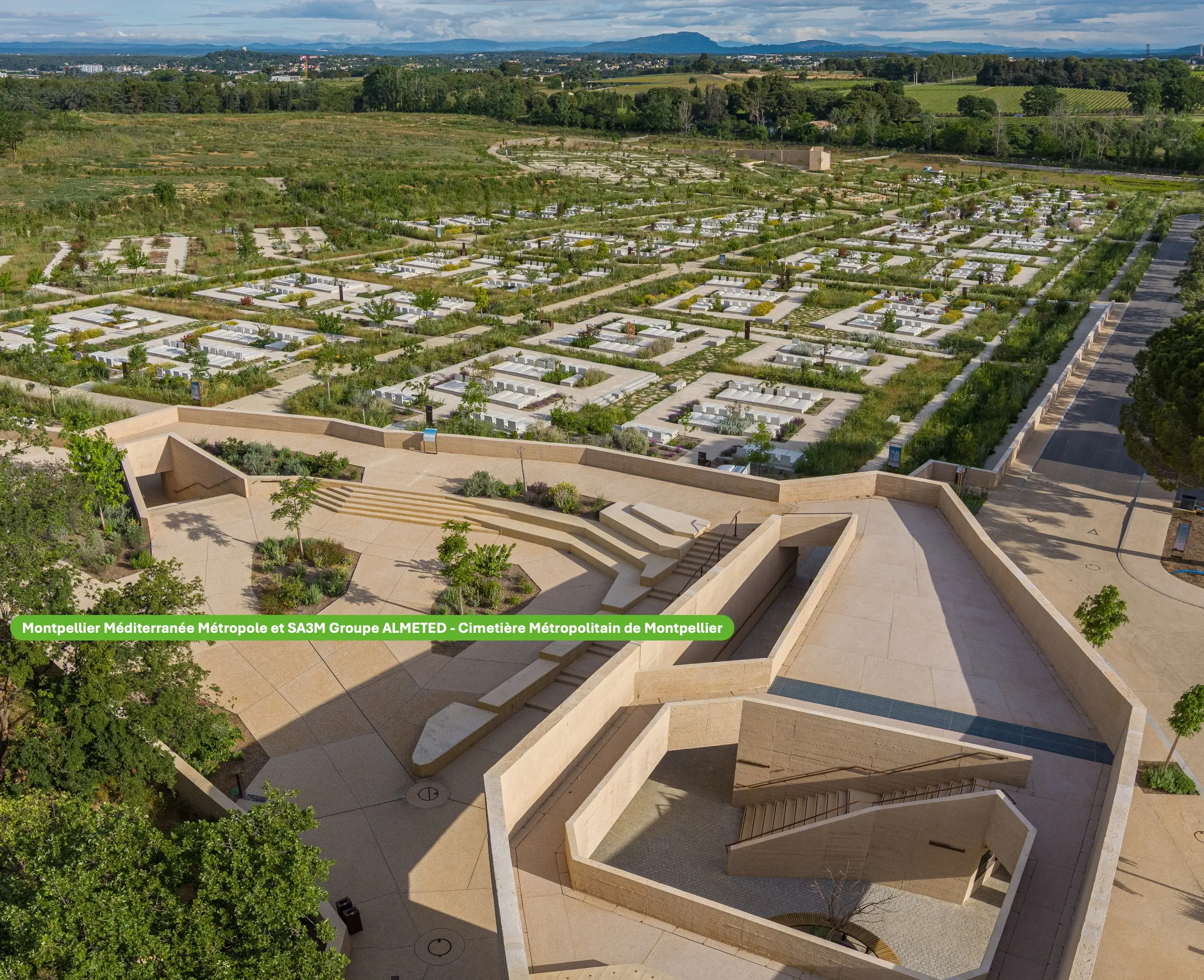 Montpellier Méditerranée Métropole et SA3M Groupe ALMETED  Cimetière Métropolitain de Montpellier