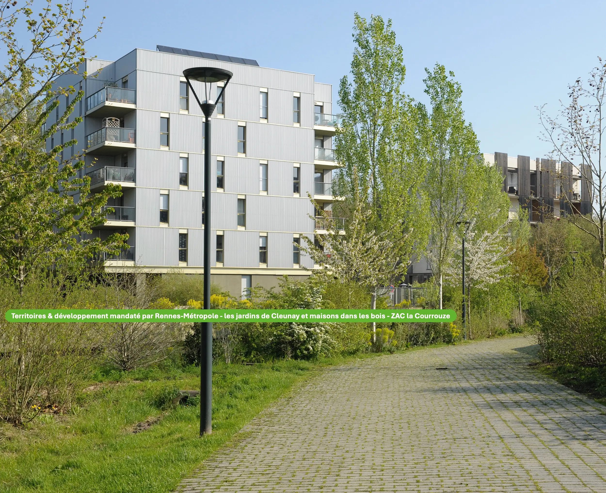 Territoires & développement mandaté par Rennes-Métropole  les jardins de Cleunay et maisons dans les bois  ZAC la Courrouze