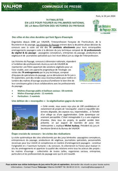 2024 - Annonce des nominés 2024_CP VALHOR