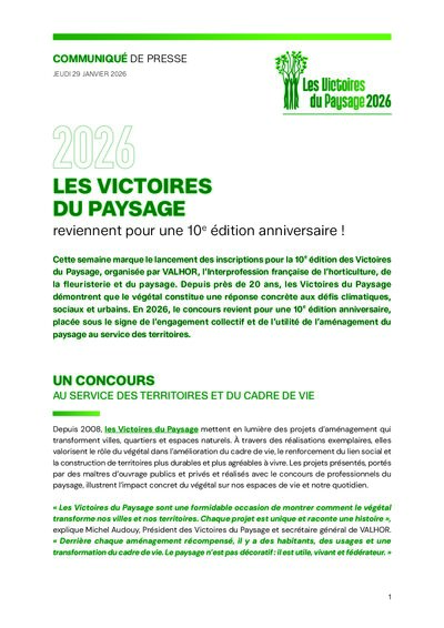 2026 - Lancement des Victoires du Paysage 2026_CP Grand Public