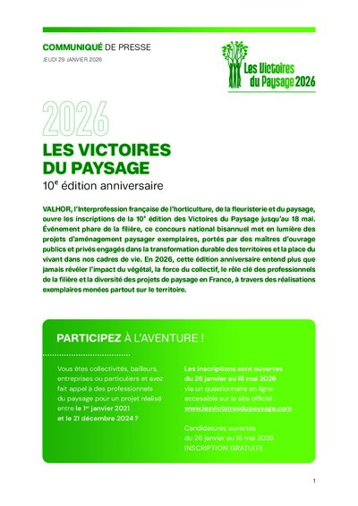 2026 - Lancement des Victoires du Paysage 2026_CP pro
