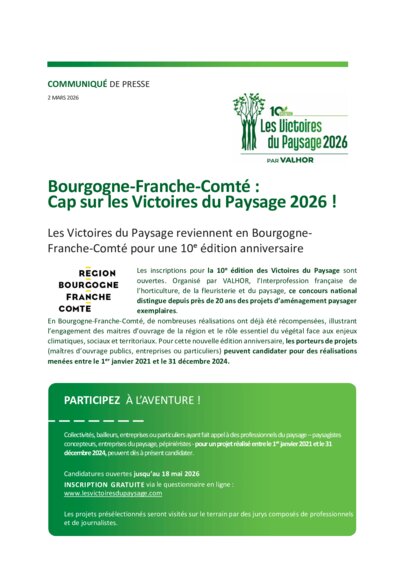 BOURGOGNE FRANCHE COMTE CP Victoires Paysage 2026 VF