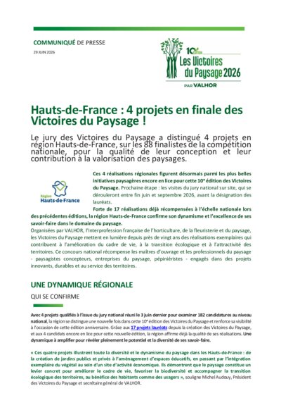 VF HAUTS DE FRANCE - CP Victoires Paysages 2026 Nomines